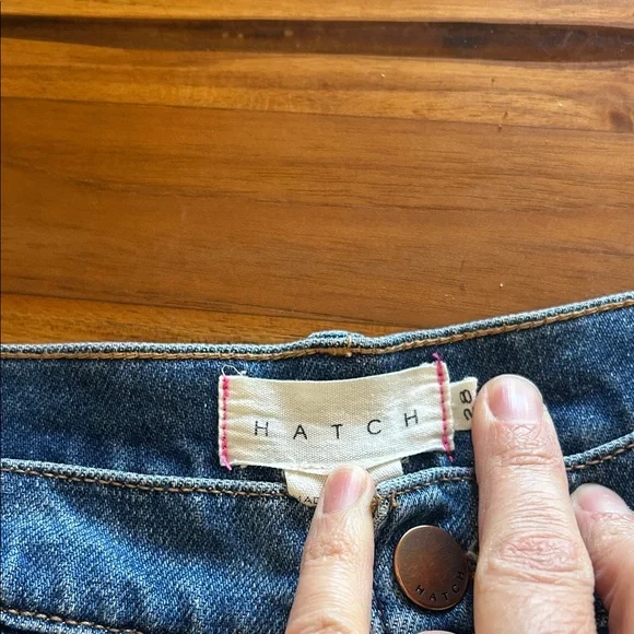 Hatch Distressed Cropped Blue Maternity Jeans - Picture 5 of 5